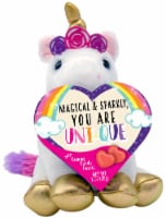 Frankford Unicorn Plush with Gummy Candy Heart Box Valentine Perspective: Main