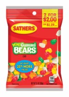 Sathers Mini Fruit Gummy Bears 3-1/2 oz. - Case Of: 12;