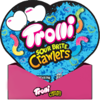 Trolli® Sour Brite® Gummy Crawlers Heart Shaped Valentine Candy Box Perspective: Main