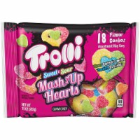 Trolli® Sweet & Sour Mash-Up Hearts Gummi Candy Valentine Perspective: Main