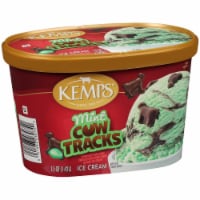 Kemps Mint Cow Tracks Ice Cream Tub Perspective: Main