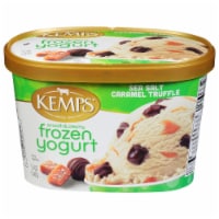 Kemps Smooth & Creamy Sea Salt Caramel Truffle Frozen Yogurt Tub Perspective: Main