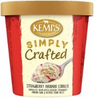 Kemps Simply Crafted Strawberry Rhubarb Cobbler Ice Cream Pint