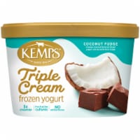 Kemps Triple Cream Coconut Fudge Frozen Yogurt Tub Perspective: Main