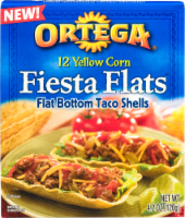Ortega Yellow Corn Fiesta Flats Taco Shells 12 Count Perspective: Main