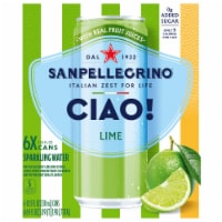 San Pellegrinio Ciao! Lime Sparkling Water Cans Perspective: Main