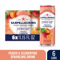 Sanpellegrino Italian Sparkling Drink Zero Sugar Peach and Clementine Perspective: Main