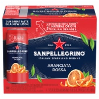 San Pellegrino Aranciata Rossa Flavored Sparkling Water Cans with Italian Fruit Juice