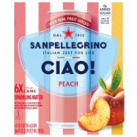 San Pellegrinio Ciao! Peach Sparkling Water Cans Perspective: Main