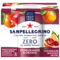 Sanpellegrino® Zero Sugar Pomegranate & Orange Italian Sparkling Drinks Perspective: Main