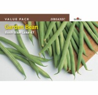 Burpee Organic Garden Bean Bush Blue Lake 47 Seeds Value Pack Perspective: Main
