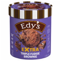 Edy's® Triple Fudge Brownie Ice Cream Tub, 48 oz - Kroger