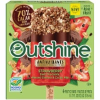 Outshine Strawberry Dark Chocolate Almond Granola & Cacao Nibs Fruit Ice Bars Perspective: Main