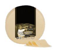 Boar's Head Grab & Go Baby Swiss Cheese Fresh Sliced Deli Cheese Perspective: Main