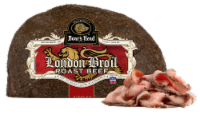 Boar's Head London Broil Cap-Off Top Round Oven Roast Beef Fresh Sliced Deli Meat Perspective: Main