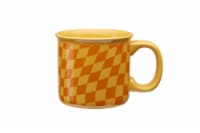 Clay Art Orange Checker Mug Perspective: Main