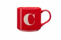 Clay Art Monogram Mug Red Perspective: Main