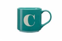 Clay Art Monogram Mug Teal Perspective: Main