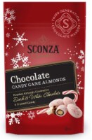 Sconza® Dark & White Chocolate Candy Cane Almonds Holiday Candy Perspective: Main