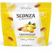 Sconza® Chocolates Lemoncello White Chocolate Roasted Almonds Perspective: Main
