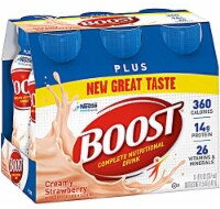 Nestle  BOOST® Plus Nutritional Creamy Strawberry Drink Perspective: Main