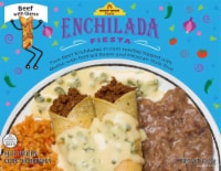 Night Hawk Fiesta® Beef Enchiladas with Queso Rice and Beans Frozen Meal Perspective: Main