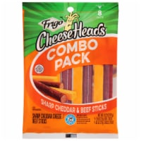 Frigo® Cheese Heads® Sharp Cheddar & Beef Sticks Combo Pack Perspective: Main