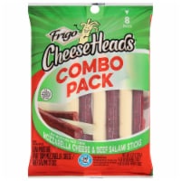 Frigo Cheese Heads Mozzarella Cheese & Beef Salami Sticks Combo Pack