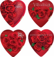 Elmer Chocolate Assorted Rose Heart Shaped Valentine Candy Gift Box Perspective: Main