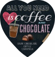 Elmer Chocolate Dark Chocolate Coffee Caramel Hearts Valentine Candy Gift Box Perspective: Main