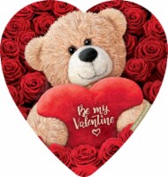 Elmer Chocolate Plush Bear Heart Valentine Candy Box Perspective: Main