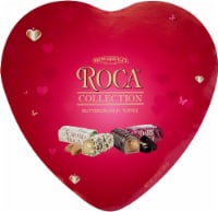 Brown & Haley® Roca® Collection Buttercrunch Toffee in Heart Shaped Box Valentine Candy Perspective: Main