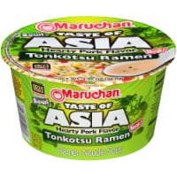 Maruchan Taste of Asia Hearty Pork Flavor Tonkotsu Ramen Noodle Soup Bowl Perspective: Main