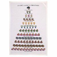 Mistletoe 04DP08WC 18 x 26 in. A Wine Lovers Christmas Kitchen Towel, Multi Color - Pack of 6