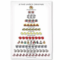 Mistletoe 04DP09WC 18 x 26 in. A Food Lovers Christmas Kitchen Towel, Multi Color - Pack of 6
