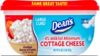 Dean's 4% Milkfat Large Curd Cottage Cheese Perspective: Main