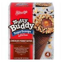 Nutty Buddy Super Scoops Chocolate Peanut Butter Ice Cream Cones 4 Count Perspective: Main