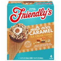 Friendly's Nuts Over Caramel Ice Cream Cones 4 - 4.6 fl oz Cones Perspective: Main