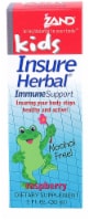 Zand Kids Insure Herbal Immune Support Raspberry Flavor Liquid Perspective: Main