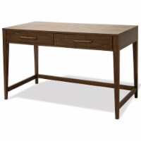 Riverside Furniture Vogue 2 Drawer Writing Desk in Plymouth Brown Oak