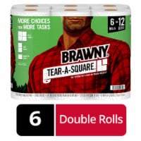Brawny® Tear-A-Square Double Paper Towels Perspective: Main