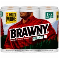 Brawny Full Sheet Large Roll Paper Towels 6 Rolls Perspective: Main