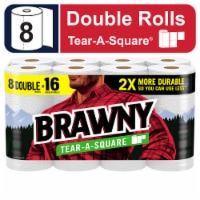 Brawny® Tear-A-Square® 3 Sheet Sizes Paper Towel Double Rolls Perspective: Main