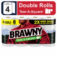 Brawny® Tear-A-Square® 3 Sheet Sizes Paper Towel Double Rolls Perspective: Main