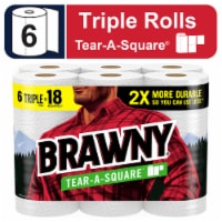 Brawny® Tear-A-Square® 3 Sheet Sizes Paper Towel Triple Rolls Perspective: Main