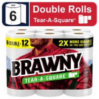 Brawny® Tear-A-Square® 3 Sheet Sizes Paper Towel Double Rolls Perspective: Main