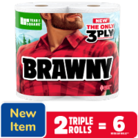 Brawny® Tear-A-Square® 3-Ply Paper Towel Triple Rolls Perspective: Main