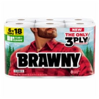 Brawny® Tear-a-Square® Paper Towel Triple Rolls Perspective: Main
