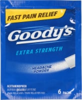 Goody's Extra Strength Headache Fast Pain Relief Powders 6 Count