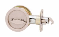 Kwikset Metal Indoor Round Bed/Bath Pocket Door Lock - Satin Nickel